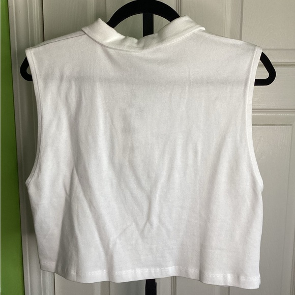 Zara Sleeveless Cropped Polo Style Top, size Small, NWT - Picture 3 of 3